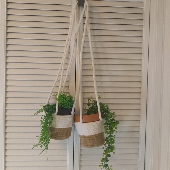 Unbranded Other - Two Hand Woven Hanging Rope Planters